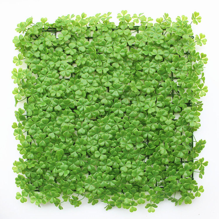 New simulation clover lawn plastic four-leaf clover lawn green planting wall decoration landscape engineering greening artificial grass