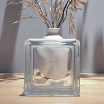 Import 115X115X80 Europex Cloud Mist Ripple translucent Translucent Square Hollow Glass Brick Bedroom Partition Wall