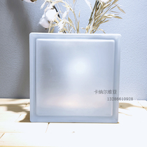 Imported frosted straight transparent transparent square hollow glass brick toilet porch bedroom toilet partition wall