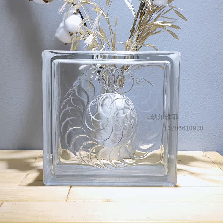 Import flower thread light transmission translucent square hollow glass brick make-up room Xuan guan bedroom Toilet Partition Wall