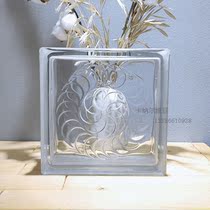 Imported flower thread transparent translucent square hollow glass brick toilet porch bedroom toilet partition wall