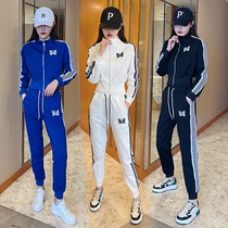 Eurosport suit womens spring autumn 2022 new standout butterfly kickoff fashion shows slim and casual two sets of damp