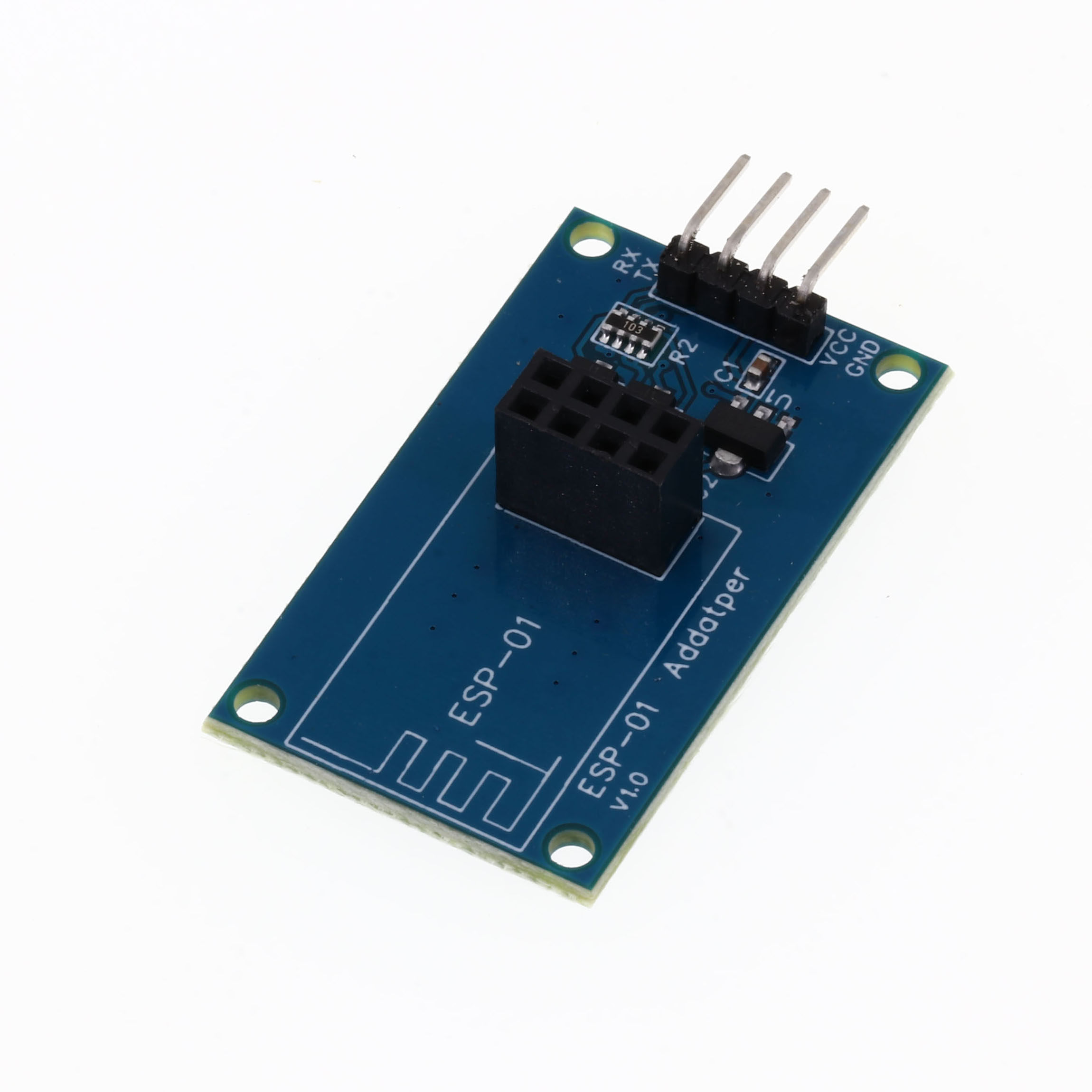 ESP8266 ESP-01 wifi无线收发适配器模块 串口远距离透传转接底板
