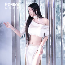 Yue Meng Fenglu 2020 new Oriental dance long dress Belly dance practice suit Aristocratic temperament dress suit