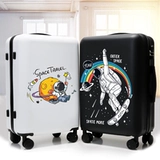 Мультяшный космонавт, универсальный чемодан, прочная вместительная и большая сумка для школьников, поворотные колеса