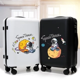 Мультяшный космонавт, универсальный чемодан, прочная вместительная и большая сумка для школьников, поворотные колеса