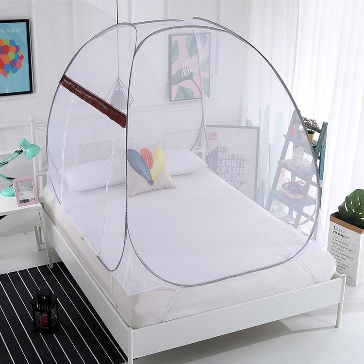 Yurt miễn phí lắp đặt màn chống muỗi 1,8m giường tầng 1,5m ký túc xá sinh viên được mã hóa kiểu công chúa có thể gập lại - Lưới chống muỗi