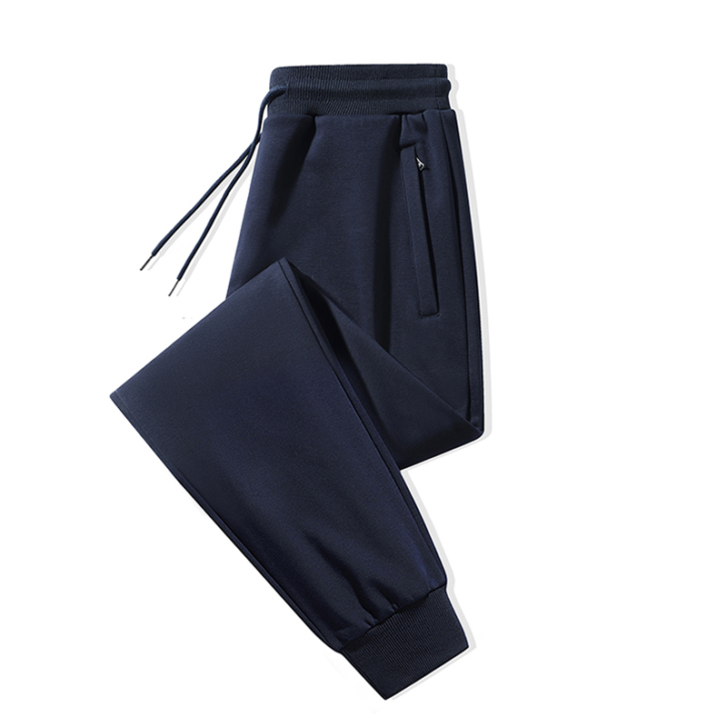 Outlet Men's Sweatpants Spring and Autumn Loose Fit Plus Size Straight-Leg Joggers Trendy Brand Pure Cotton Cuffed Casual Long Pants for Men