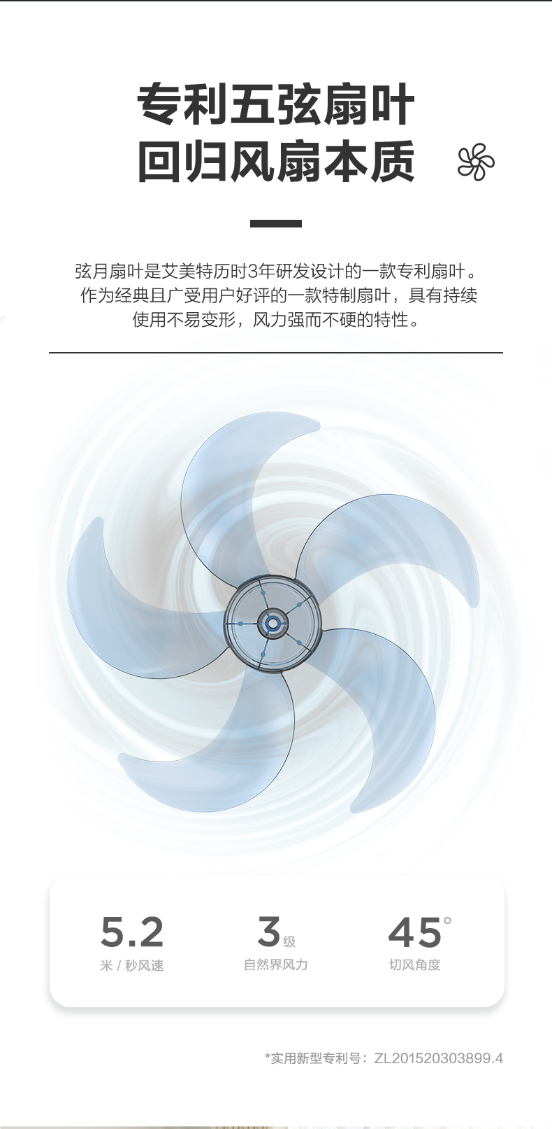 艾美特  5叶立式循环电风扇 图7