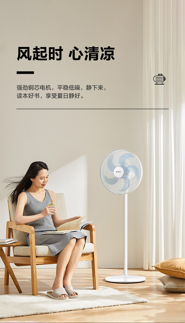 艾美特  5叶立式循环电风扇 图3