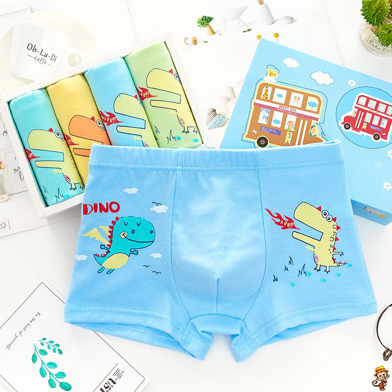 Trẻ em quần short phim hoạt hình (95 bông cao cấp childrens đồ lót) nam và nữ quần lót quần short phim hoạt hình phẳng góc.