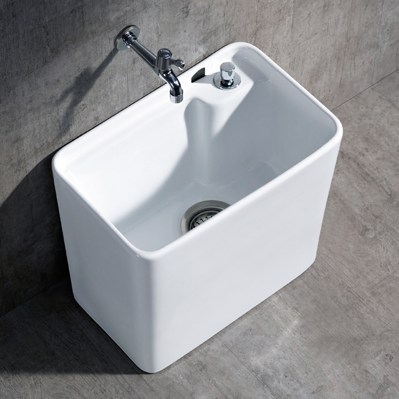 Ceramic mop pool 44x28cm ultra - thin side household tug pool to the floor blocking pier cloth pool wash the ground sink