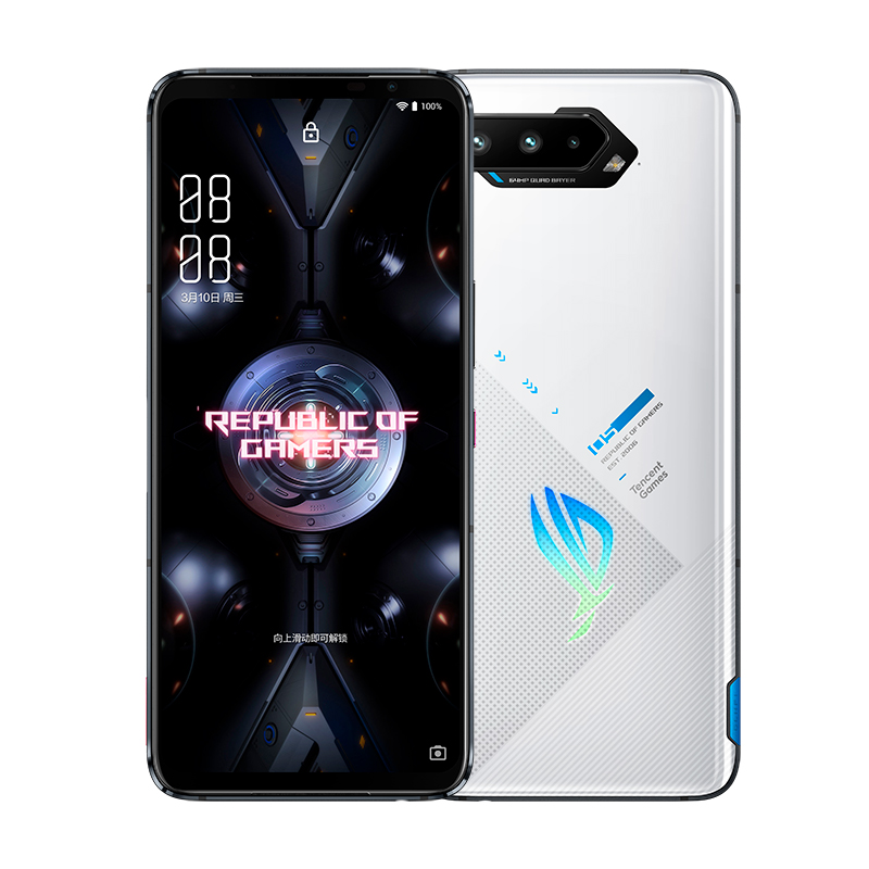 Rog Mobile Phone 5 [Phantom White]【 goods in stock Quick launch 】 tencent ROG5 game mobile phone 5   pro phantom ASUS snapdragon  888 processor Double card and double standby 5G a phone fit all kinds of networks A black sheep Eye of Generation 4 Player country quality goods mobile phone