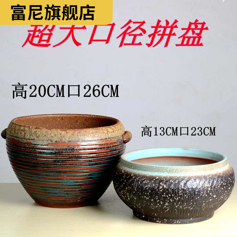 Rich, violet arenaceous biscuit firing large diameter is coarse special offers more than other meat meat meat ceramic clearance large breathable flowerpot