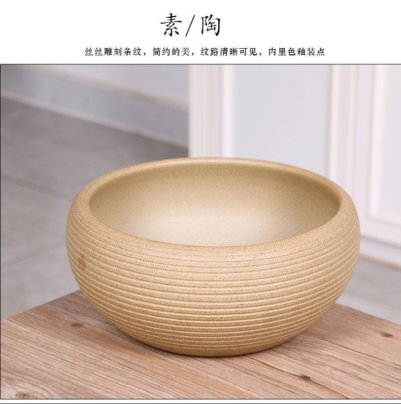 Jingdezhen ceramic aquarium modern hand dull porcelain basin to the tortoise cylinder water lily lotus bowl lotus cylinder goldfish bowl