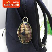 supercute grenade card bag creative mini wallet cute key case waterproof bright color storage pocket