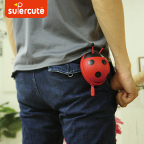 supercute little ladybug card bag creative mini wallet cute key case waterproof bright color storage pocket