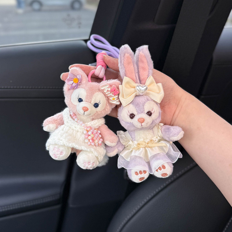 2026 Starry Dew Car Keychain Pendant Bag Accessory Electric Vehicle Keychain Cute Doll for Women High-End