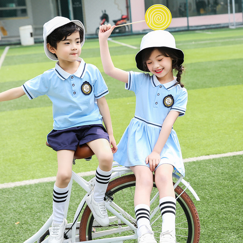 Kindergarten garden clothes summer clothes British college style senior class children's graduation photo class clothes summer primary school uniform suit