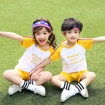 Kindergarten Garden Suit Summer Clothing Short Sleeve Inglém Wind Graduation Suit Children Banswear Sports Suit Elementary School Uniforms