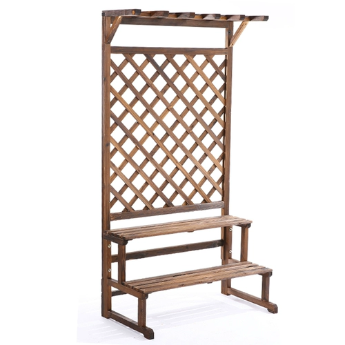 Наружная анти -коррупционная деревянная многослойная напольная пол -разделителя цветочные стойки Внутренняя балконная лестница сетка