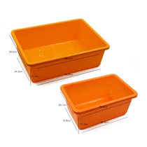 pp multi-color set stall large capacity uncovered supermarket storage box color rectangular storage box home finishing