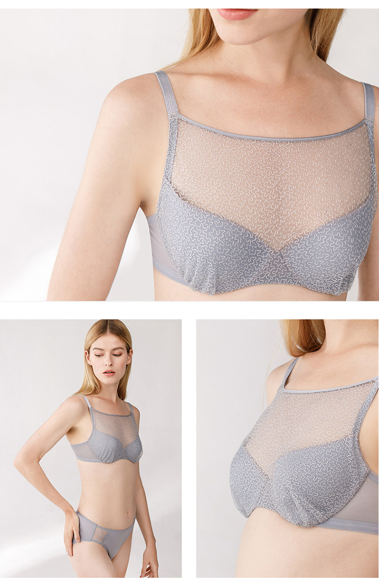 爱慕旗下 乎兮 夏季薄杯性感刺绣蕾丝抹胸文胸 天猫优惠券折后￥38包邮（￥88-50）3色可选