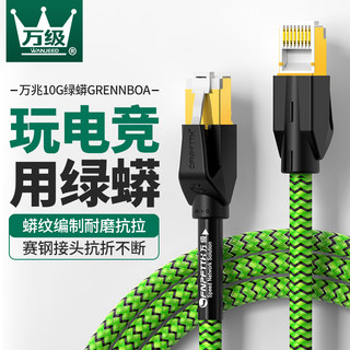 10 Gigabit Green Python Gaming Competition Grade Cable Home Computer Router High-Speed Network Cable Cat7+ Patch Cord