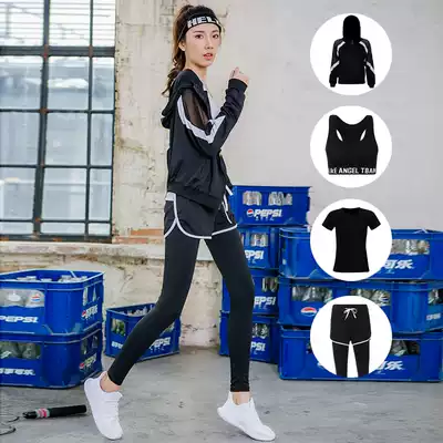 Yoga clothing sports suit women running large size Net red gym slim clothes sexy fashion fat mm wide