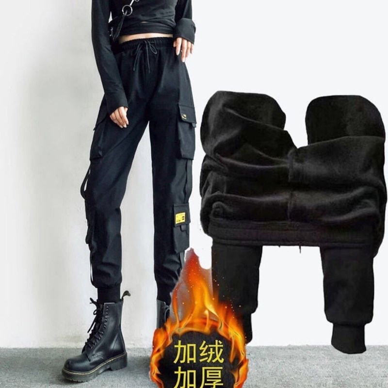 加绒大码工装裤男女秋冬新款-秒客网