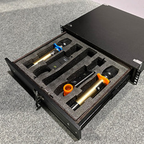 Locked aluminum alloy fireproof board 2U3U wireless microphone 19 inch chassis cabinet suitable for ABS air box drawer