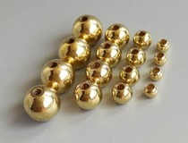 2 2 5 3mm straight hole smooth copper ball copper ball H59 brass 10 12 14 16 18mm brass bracelet loose beads