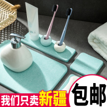Diatom mud sink mat Diatom mud sink waterproof coaster Electric toothbrush Beard knife Soap holder Absorbent pad