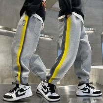 Boy Casual Pants Sport 2022 New Childrens Wear Pants Online Red CUHK Boy Grey Loose Boy Fashion Fried Street