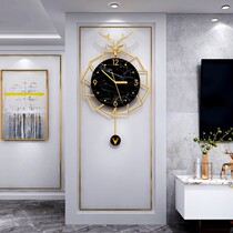 Nordic light luxury decorative clock wall clock living room home fashion modern simple clock creative personality Art hanging wall