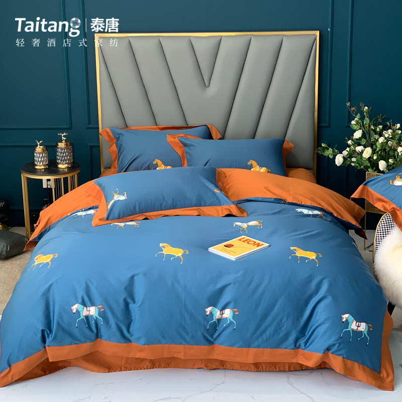 2021 New Tide Bed Four Pieces Of Summer Pure Cotton Winter 100 Full Cotton Pure Cotton Season Universal Bed Linen