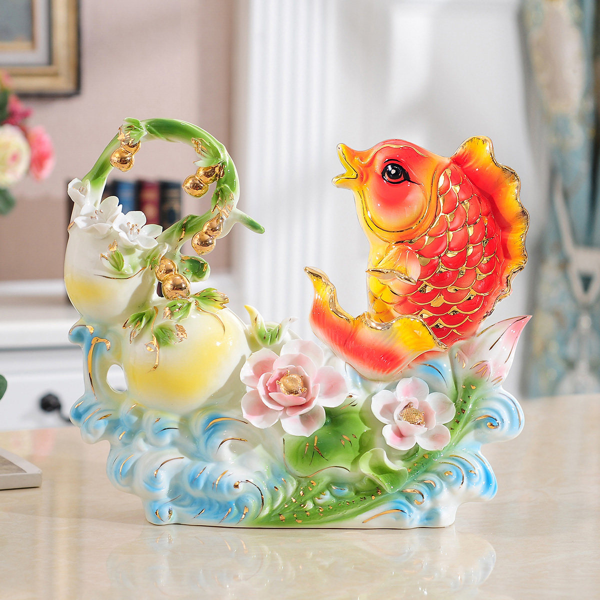 TV cabinet fish porch ornaments new room living room cubicle wine cabinet gourd home decorations housewarming gifts