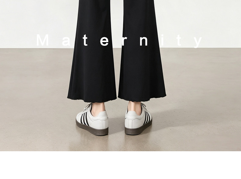Maternity Pants for Outdoor Wear 2026 Spring and Autumn New Flared Pants with Belly Support Yoga Pants Plus Size Cropped Flared Pants for Autumn Outdoor — 22