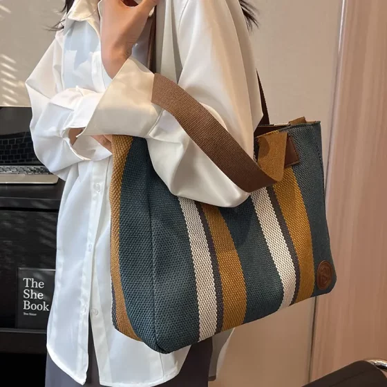Large-Capacity Bag for Women, Popular Model 2025, New College Student Class Bag, Commuting Tote, Shoulder Crossbody Bag
