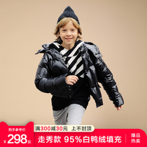 21 new childrens down clothes boy white duck suede warm thickened Baby Boy Clothing Girl Autumn Winter Clothing Coat Tide