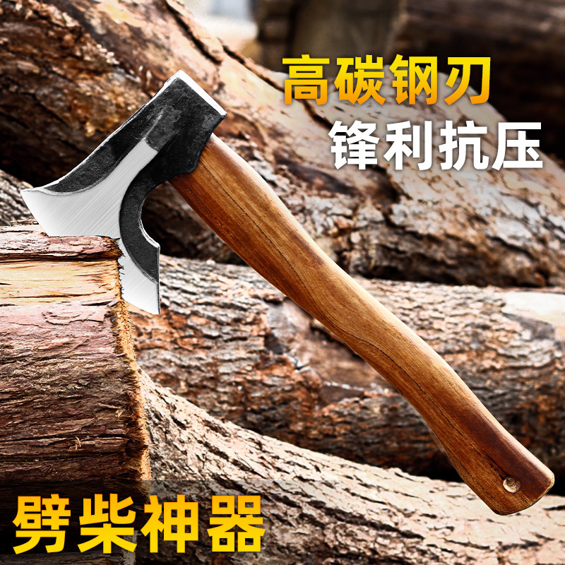 斧头劈柴专用高锰钢锻打木工斧多功能便携长柄斧尼曼斧户外露营斧