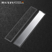 304 stainless steel long strip bathroom invisible floor drain deodorant core bathroom shower room can be inlaid with bricks to lengthen 50
