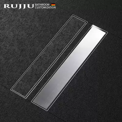 304 stainless steel long strip bathroom invisible floor drain deodorant core powder room shower room can be inlaid with bricks to lengthen 50