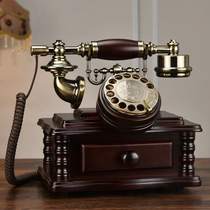 Eurostyle Antique Telephone Retro Home Wireless Card Telephone Fixed Telephone Solid Wood Office Holder