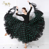 New Verne National Label Dancing Moden Dance Ballroom Dancing Dress Competition Dress Big Swing Dress Waltz Dance Performance