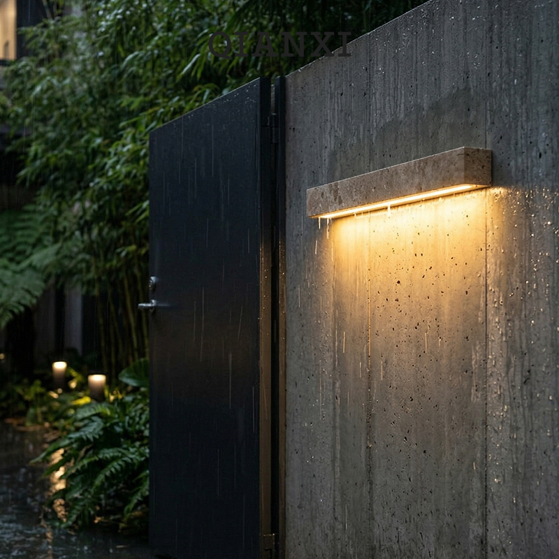 Millennium Yellow Travertine Outdoor Long Strip Wall Lamp Villa Entrance Courtyard Exterior Wall Landscape Led Waterproof Lamp for Both Sides of the Gate Millennium Yellow Travertine Outdoor Long Strip Wall Lamp Villa Entrance Courtyard Exterior Wall Landscape Led Waterproof Lamp for Both Sides of the Gate