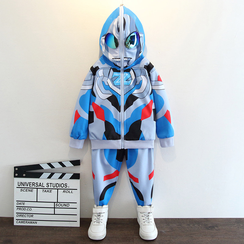 Ottman clothes boy Spring and autumn Zeta Syrou dress boy sports suit children Spiderman cartoon children's clothes