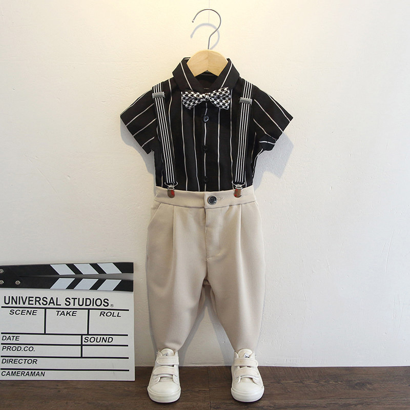 Boy Suits Summer Baby Flowers Tuxedo Children Short Sleeves West Suit 61 for a new choral performance suit