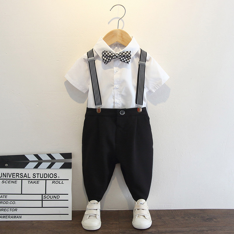 Children Suits Suit Boy Summer Host Clothing Baby Summer Short Sleeve West Suit New Choral Performance Suit