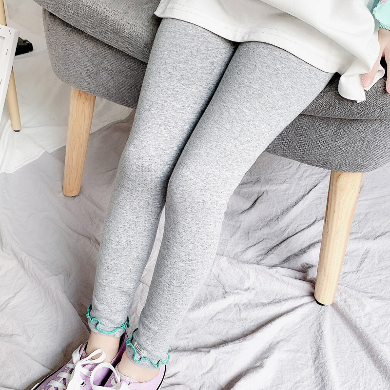 Girls' leggings spring thin section outerwear women's spring and autumn single trousers children's clothing foreign style children's baby children's pants